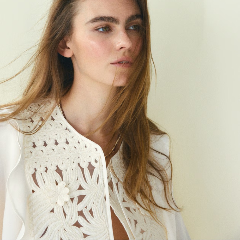 NWT H&M EMBROIDERED BLOUSE - Picture 6 of 14